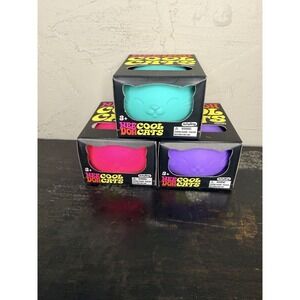 Needoh Cool Cat Kitten | Set Of 3 Colors | Stress Sensory Squishy